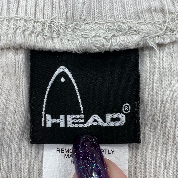 HEAD BEIGE RIBBED DRAWSTRING WIDE LEG CROPPED CAPRI PANTS - Picture 9 of 10